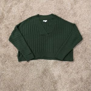 Abound Green Cropped Sweater